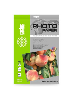 Фотобумага Cactus CS-MA315050 A3/150г/м2/50л./белый матовое для струйной печати