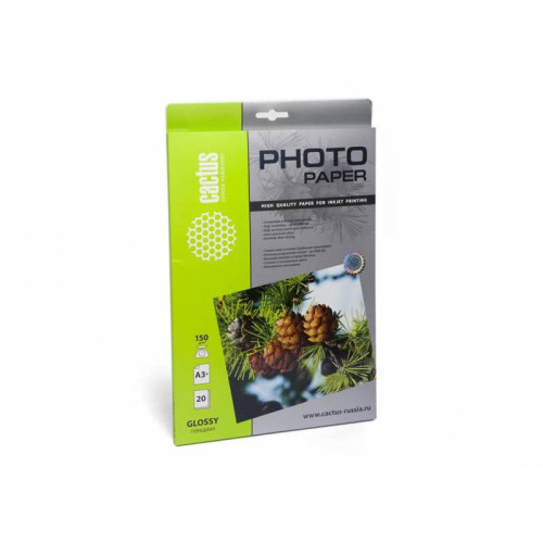 Фотобумага Cactus CS-GA315020 A3+/150г/м2/20л./белый глянцевое для струйной печати