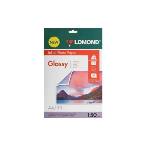 Фотобумага Lomond 0102093 A4/150г/м2/50л./белый глянцевое/глянцевое для струйной печати