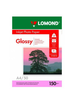 Фотобумага Lomond 0102018 A4/150г/м2/50л./белый глянцевое для струйной печати