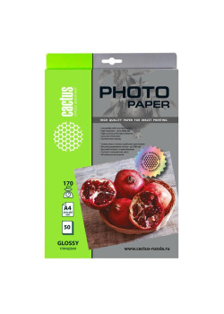 Фотобумага Cactus CS-GA417050 A4/170г/м2/50л./белый глянцевое для струйной печати