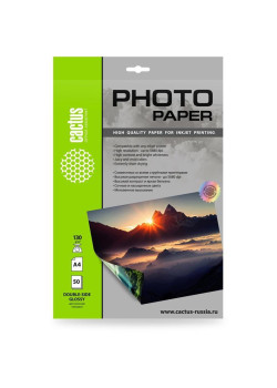 Фотобумага Cactus CS-GA413050DS A4/130г/м2/50л./белый глянцевое/глянцевое для струйной печати