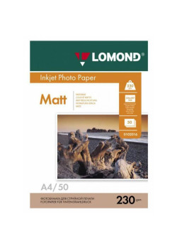Фотобумага Lomond 0102016 A4/230г/м2/50л./белый матовое для струйной печати