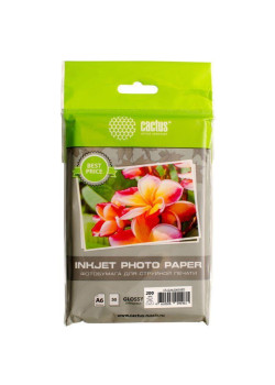Фотобумага Cactus CS-GA620050ED A6/200г/м2/50л./белый глянцевое для струйной печати
