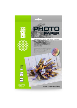 Фотобумага Cactus CS-MA4230100 A4/230г/м2/100л./белый матовое для струйной печати