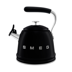 Чайник SMEG, стиль 50-х г.г., со свистком, 2.3 л, индикация уровня воды, цвет черный