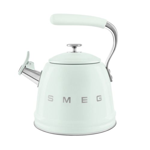Чайник SMEG, стиль 50-х г.г., со свистком, 2.3 л, индикация уровня воды, цвет пастельный зеленый