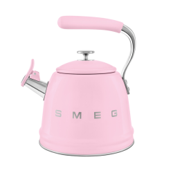 Чайник SMEG, стиль 50-х г.г., со свистком, 2.3 л, индикация уровня воды, цвет розовый