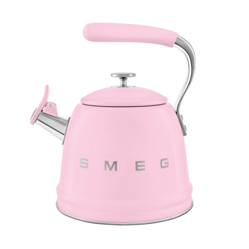 Чайник SMEG, стиль 50-х г.г., со свистком, 2.3 л, индикация уровня воды, цвет розовый