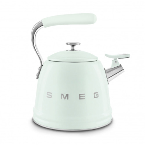 Чайник SMEG, стиль 50-х г.г., со свистком, 2.3 л, индикация уровня воды, цвет пастельный зеленый