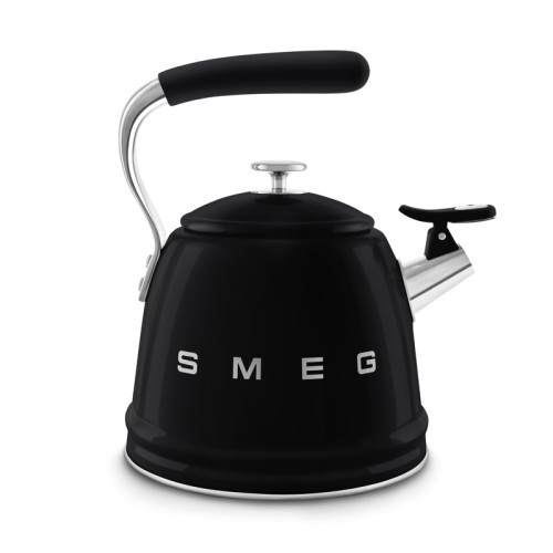 Чайник SMEG, стиль 50-х г.г., со свистком, 2.3 л, индикация уровня воды, цвет черный