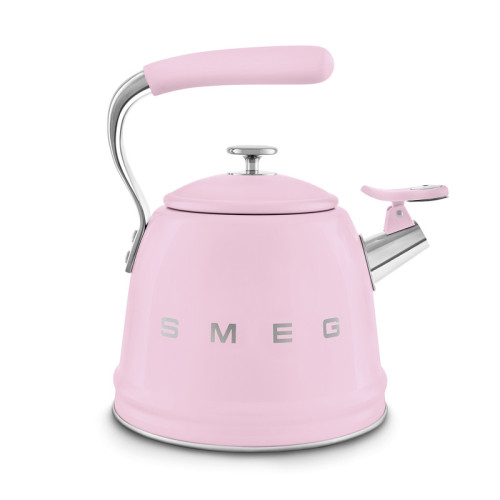 Чайник SMEG, стиль 50-х г.г., со свистком, 2.3 л, индикация уровня воды, цвет розовый