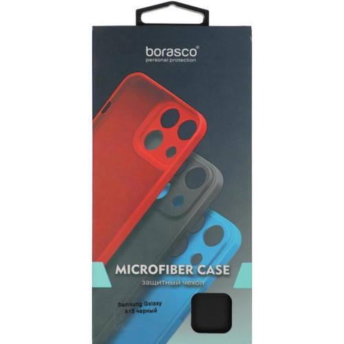 Чехол (клип-кейс) BoraSCO для Samsung Galaxy A15 Microfiber Case черный (72894)