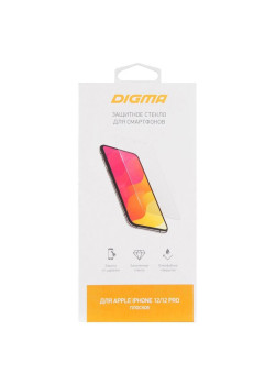 Защитное стекло для экрана Digma для Apple iPhone 12/12 Pro прозрачная 1шт. (DGG1AP12PA)