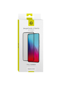 Защитное стекло для экрана Redline черный для Realme 12 4G 2.5D 1шт. (УТ000039355)