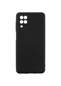 Чехол (клип-кейс) BoraSCO для Samsung Galaxy A12 Silicone Case черный (матовый) (39790)