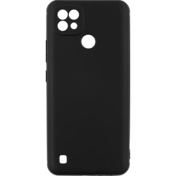 Чехол (клип-кейс) BoraSCO для Realme C21 Silicone Case черный (матовый) (40041)