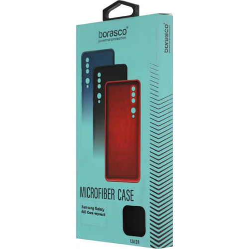 Чехол (клип-кейс) BoraSCO для Samsung Galaxy A03 Core Microfiber Case черный (40947)