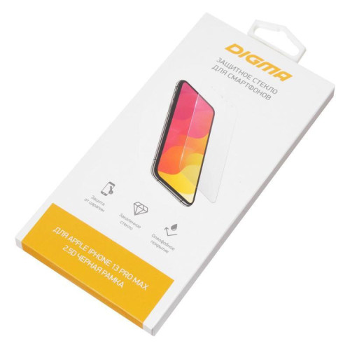 Защитное стекло для экрана Digma 2.5D для Apple iPhone 13 Pro Max/14 Pro Max 2.5D 1шт. (DGG2AP13PM)