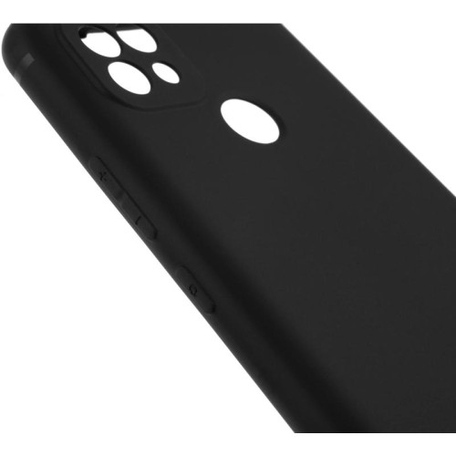 Чехол (клип-кейс) BoraSCO для Realme C21 Silicone Case черный (матовый) (40041)