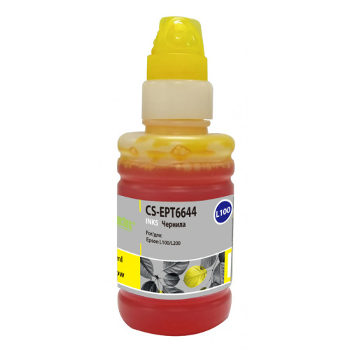 -/ Чернила Cactus CS-EPT6644 T6644 желтый 100мл для Epson L100/L110/L120/L132/L200/L210/L222/L300/L312/