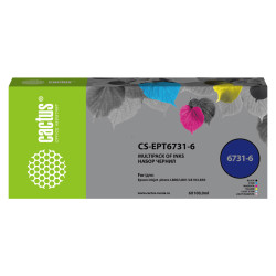 -/ Чернила Cactus CS-EPT6731-6 T673 многоцветный набор 6x100мл для Epson L800/L810/L850/L1800