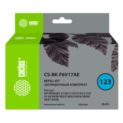 -/ Заправочный набор Cactus CS-RK-F6V17AE черный 2x60мл для HP DJ 1110/1111/1112/2130/2131
