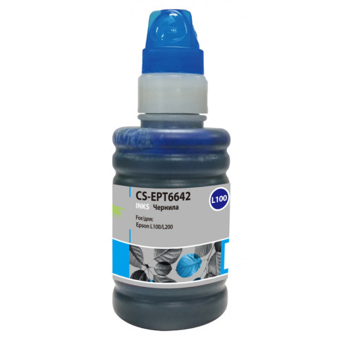 -/ Чернила Cactus CS-EPT6642 T6642 голубой 100мл для Epson L100/L110/L120/L132/L200/L210/L222/L300/L312
