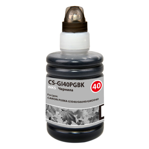 -/ Чернила Cactus CS-GI40PGBK черный 140мл для Canon Pixma G5040/G6040/GM2040