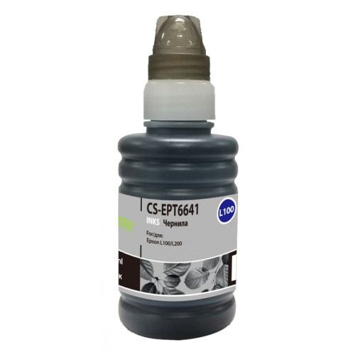 -/ Чернила Cactus CS-EPT6641 T664 черный 100мл для Epson L100/L110/L120/L132/L200/L210/L222/L300/L312/L