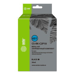 -/ Заправочный набор Cactus CS-RK-C2P10 №651 черный30мл для HP DJ 5575/5645