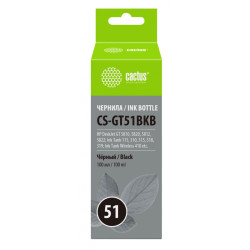 -/ Чернила Cactus CS-GT51BKB M0H57AE черный 100мл для DeskJet GT 5810/5820/5812/5822