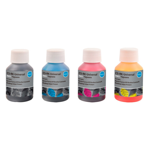 -/ Заправочный набор Cactus CS-RK-Universal голубой/пурпурный/желтый/черный набор 4x40мл для HP/Lexmark