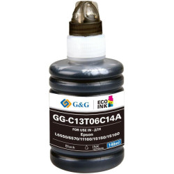 Чернила G&G GG-C13T06C14A №112 черный пигментный, 140 мл, для Epson L6550/6570/11160/15150/15160