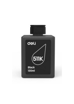 Чернила водорастворимые Deli 511K-EA1 черный 130 мл (совместимы с Deli 511, 516)