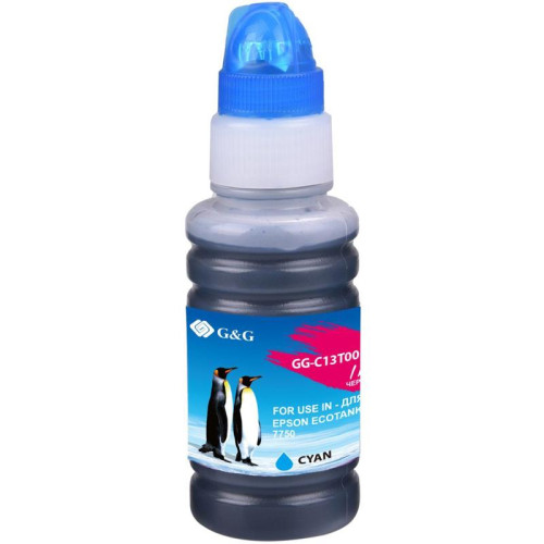 Чернила G&G GG-C13T00R240 голубой, 70 мл, для Epson EcoTank 7700/7750