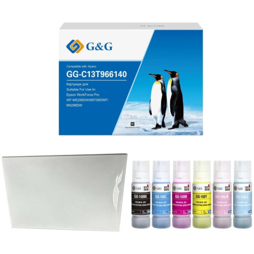 Чернила G&G GG-108-260g-4X6-20 набор 6x70мл для Epson Ecotank L8050/L18050