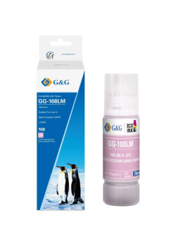Чернила G&G GG-108LM C13T09C64A светло-пурпурный70мл для Epson Ecotank L8050/L18050