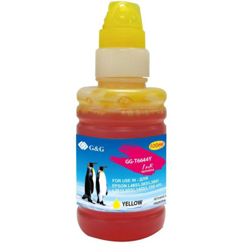 Чернила G&G GG-T6644Y желтый, 100 мл, для Epson L100/L110/L120/L130/L132/L210/L222