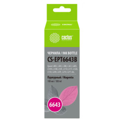 -/ Чернила Cactus CS-EPT6643B T6643 пурпурный 100мл для Epson L100/L110/L120/L132/L200/L210/L222/L300/L