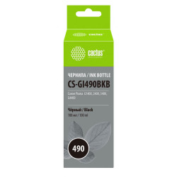 -/ Чернила Cactus CS-GI490BKB GI-490 черный 100мл для Canon Pixma G1400/G2400/G3400