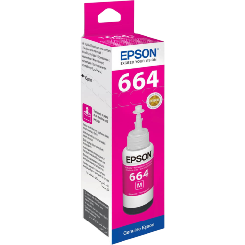Чернила Epson 664 (аналог C13T66434A)  пурпурный, 70 мл, для Epson L100