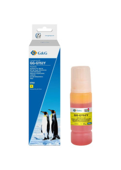 Чернила G&G GG-GT52Y желтый100мл для HP Ink Tank 110/115/116/118/310/315/316/318/319/515/615;Wireless 410/411/415/416/418/419;GT 5810/5820/5812/5822