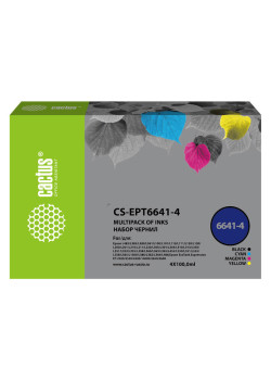 -/ Чернила Cactus CS-EPT6641-4 T664 многоцветный набор 4x100мл для Epson L100/L110/L120/L132/L200/L210/