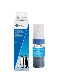 Чернила G&G GG-C13T06C24A №112 голубой пигментный, 70 мл, для Epson L6550/6570/11160/15150/15160