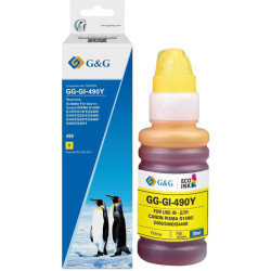 Чернила G&G GG-GI-490Y GI-490  желтый, 70 мл, для Canon PIXMA G1400/G2400/G3400/G4400