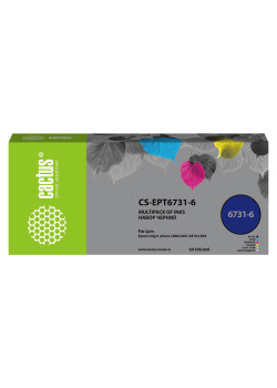 -/ Чернила Cactus CS-EPT6731-6 T673 многоцветный набор 6x100мл для Epson L800/L810/L850/L1800
