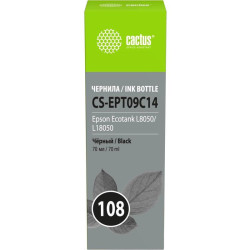 Чернила Cactus CS-EPT09C14 108 черный70мл для Epson Ecotank L8050/L18050