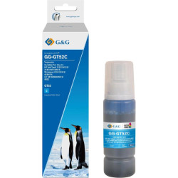 Чернила G&G GG-GT52C голубой100мл для HP Ink Tank 110/115/116/118/310/315/316/318/319/515/615;Wireless 410/411/415/416/418/419;GT 5810/5820/5812/5822