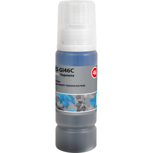 -/ Чернила Cactus CS-GI46C голубой135мл для Canon MAXIFY GX6040/GX7040